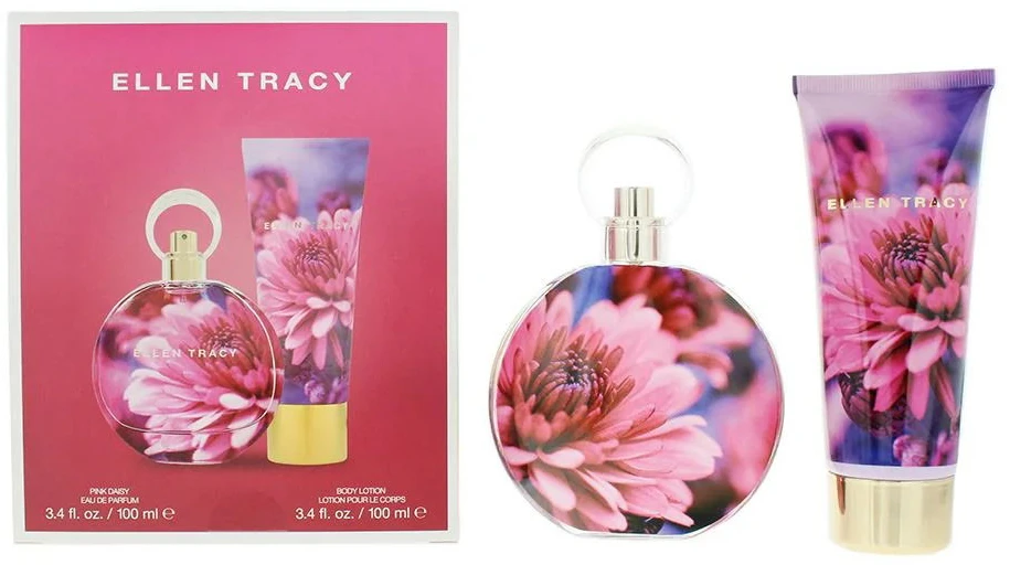 Set Ellen Tracy: Dream Florals Rožinė Daisy Hydrating Losjonas kūnui, 100 ml + Dream Florals Rožinė Daisy Eau De Parfum For Women, 100 ml