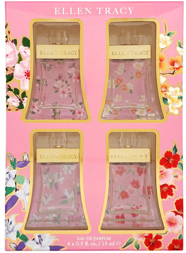 Set Ellen Tracy: Sparkling Eau De Parfum For Women, 15 ml + Bloom Eau De Parfum For Women, 15 ml + Dashing Eau De Parfum For Women, 15 ml + Luminous Eau De Parfum For Women, 15 ml