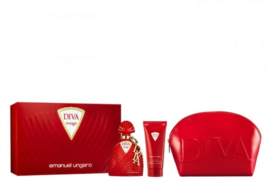 Emanuel Ungaro Diva Rouge Epv 100ml Leche Corporal 100ml Neceser dovanų rinkinys