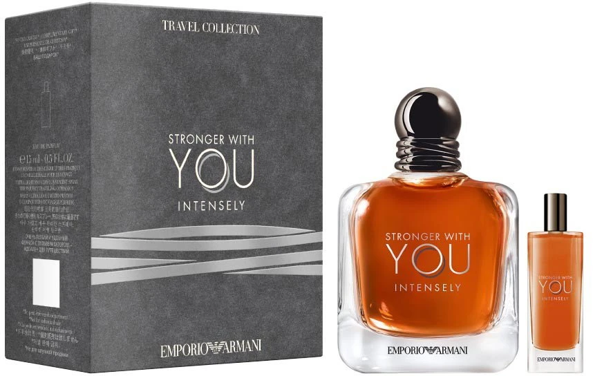 Set Emporio Armani: Stronger With You Intensely Eau De Parfum vyrams, 100 ml + Stronger With You Intensely Eau De Parfum vyrams, 15 ml