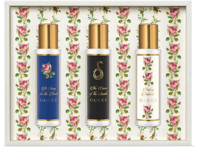Set Gucci: The Alchemist's Garden - A Song For The Rose Eau De Parfum For Women, 15 ml + The Alchemist's Garden - The Voice Of The Snake Eau De Parfum For Women, 15 ml + The Alchemist's Garden - Fading Autumn Eau De Parfum For Women, 15 ml