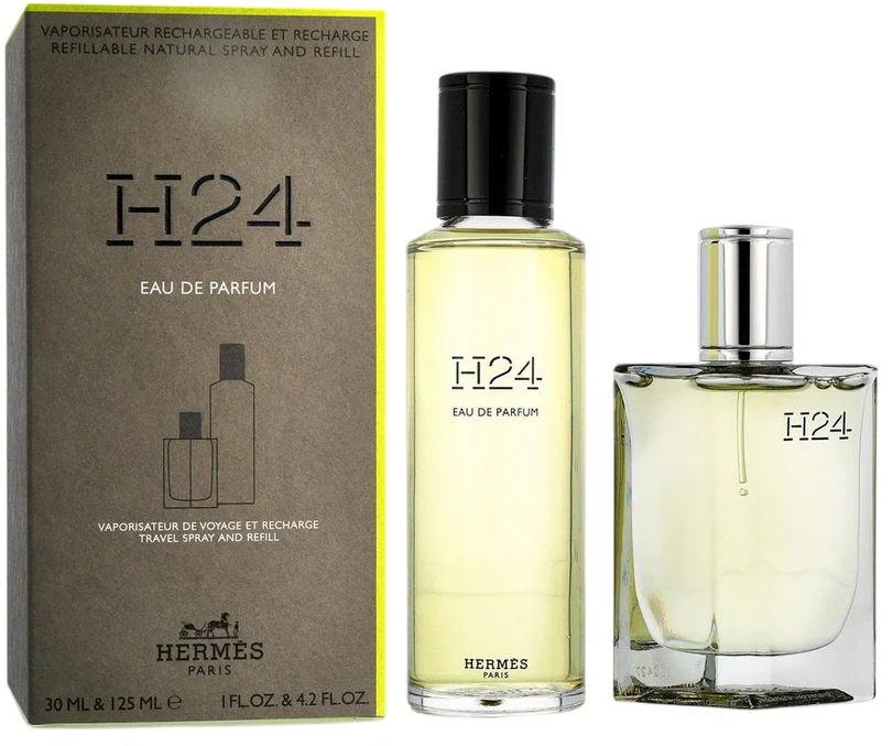 Set Hermes: H24 Eau De Parfum For Men, 30 ml + H24 Eau De Parfum For Men Refill Papildomas, 125 ml