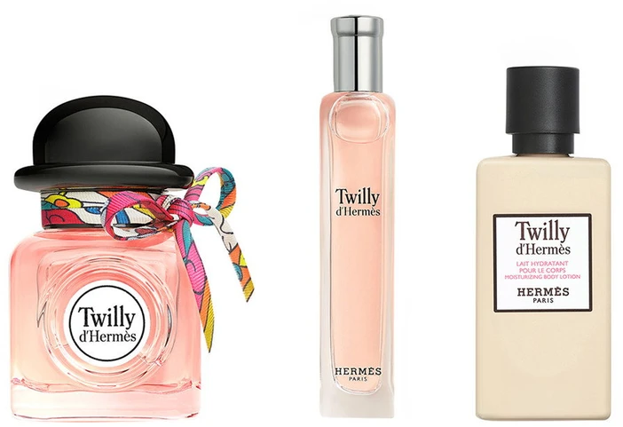 Rinkinys „Hermes“: „Twilly d'Hermes“ kvepalai moterims, 50 ml + „Twilly d'Hermes“ kvepalai moterims, 15 ml + „Twilly d'Hermes“ kūno losjonas, 40 ml