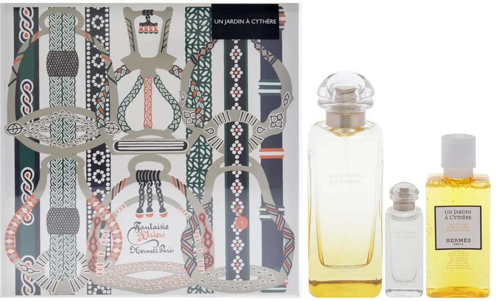 Hermes Un Jardin a Cythere rinkinys Unisex (EDT, 100 ml + EDT, 7,5 ml + dušo želė, 40 ml)