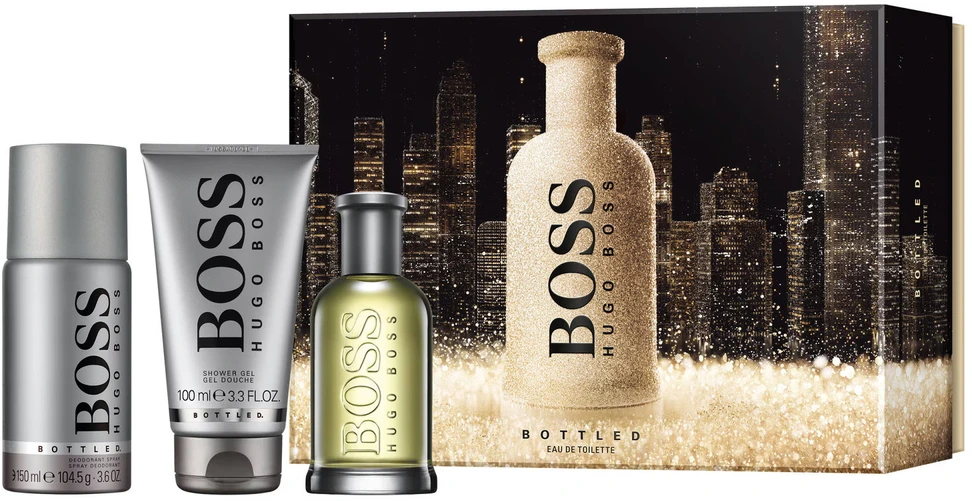 Rinkinys vyrams Hugo Boss Bottled (kvepalai Hugo Boss Bottled EDT, 100 ml + dezodorantas 150 ml + dušo želė 100 ml)