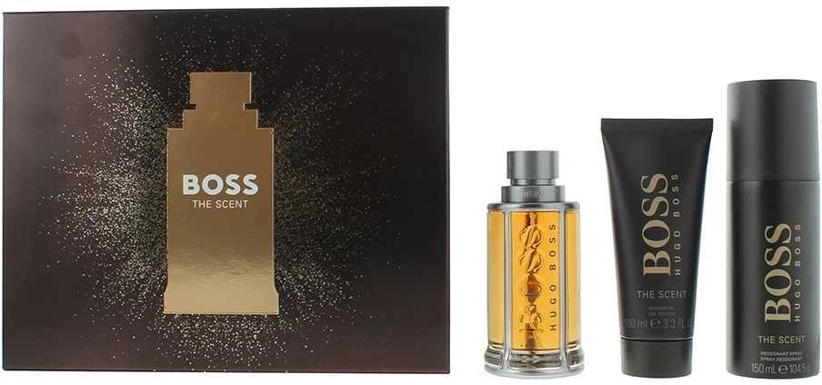 Hugo Boss BOSS The Scent rinkinys vyrams (EDT, 100 ml + dušo želė, 100 ml + dezodorantas, 150 ml)