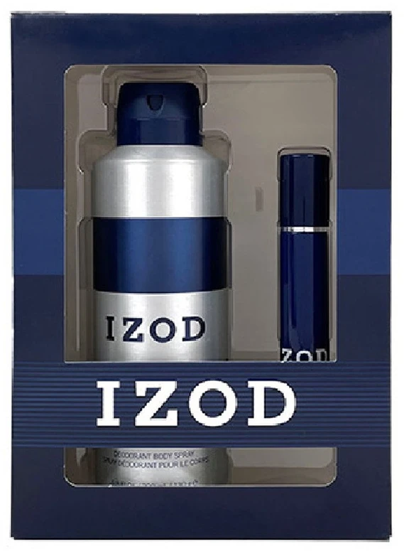 Set Izod: Mėlyna Eau De Toilette For Men, 15 ml + Mėlyna Scented Purškiklis For Men, 200 ml