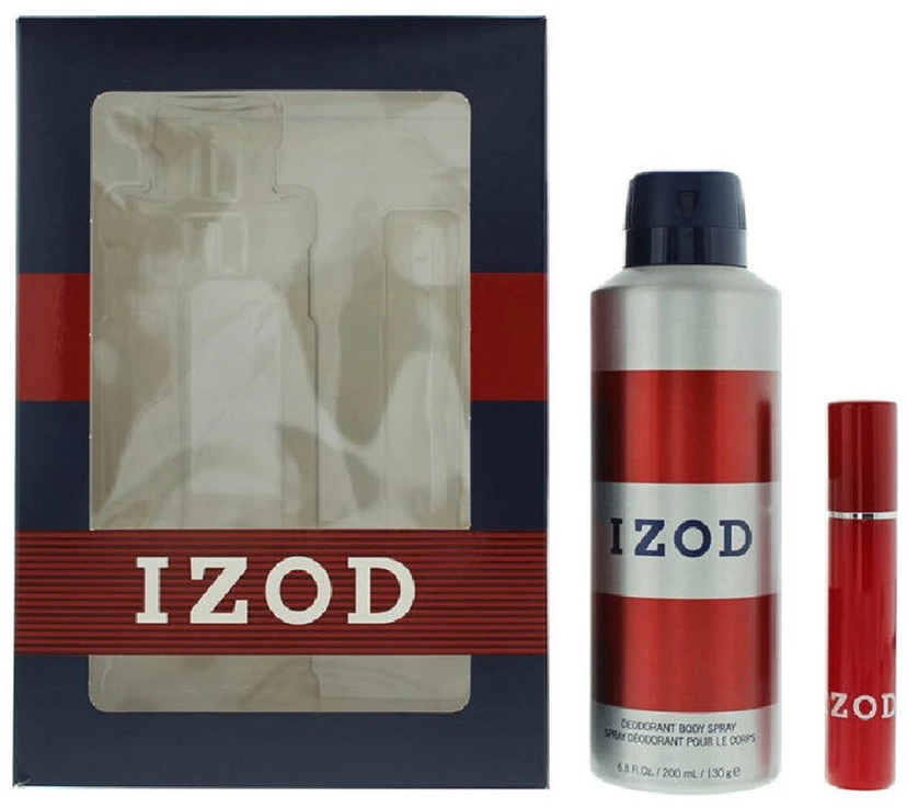 Set Izod: Raudona Scented Purškiklis For Men, 200 ml + Raudona Eau De Toilette For Men, 15 ml