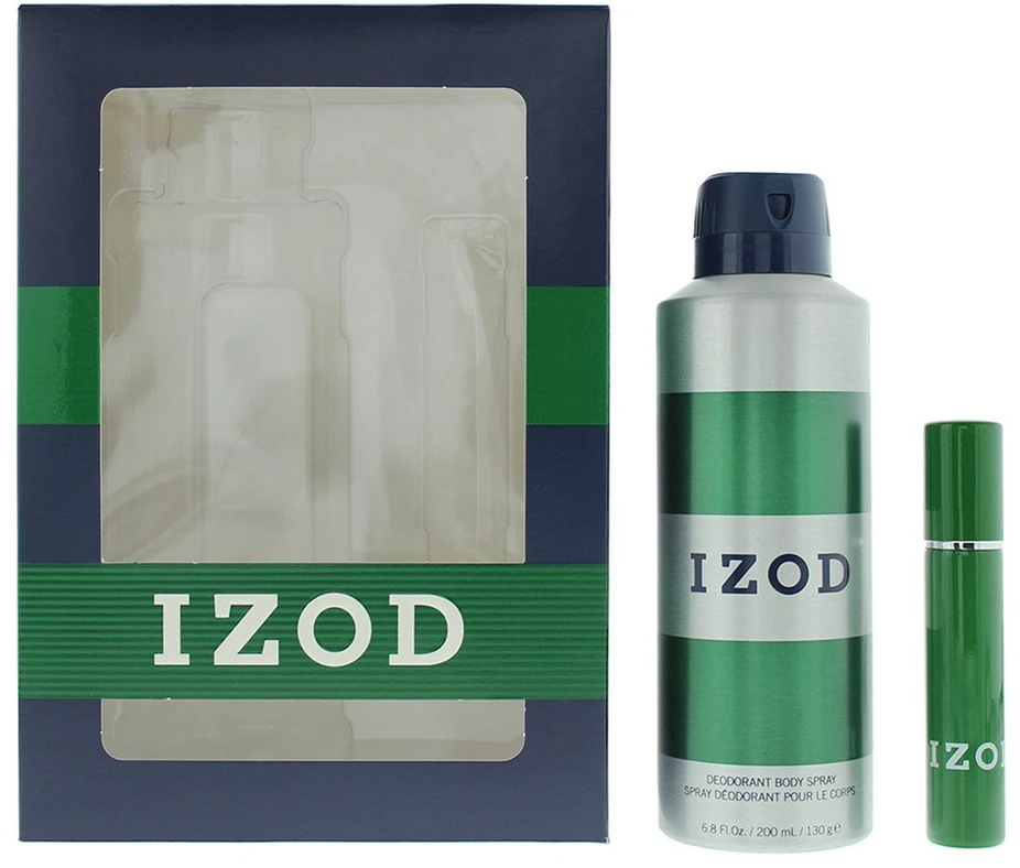 Set Izod: Žalias Scented Purškiklis For Men, 200 ml + Žalias Eau De Toilette For Men, 15 ml