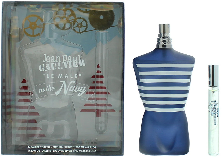 Jean Paul Gaultier rinkinys: Le Male In The Navy tualetinis vanduo vyrams, 125 ml + Le Male In The Navy tualetinis vanduo vyrams, 10 ml
