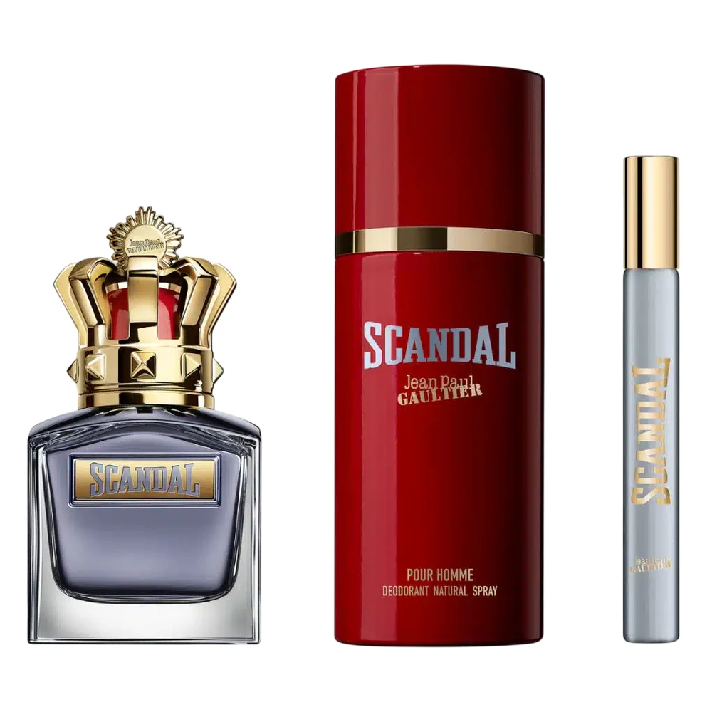 Jean Paul Gaultier Scandal Pour Homme Christmas 2024 rinkinys vyrams (EDT, 50 ml + dezodorantas, 150 ml + EDT, 10 ml)
