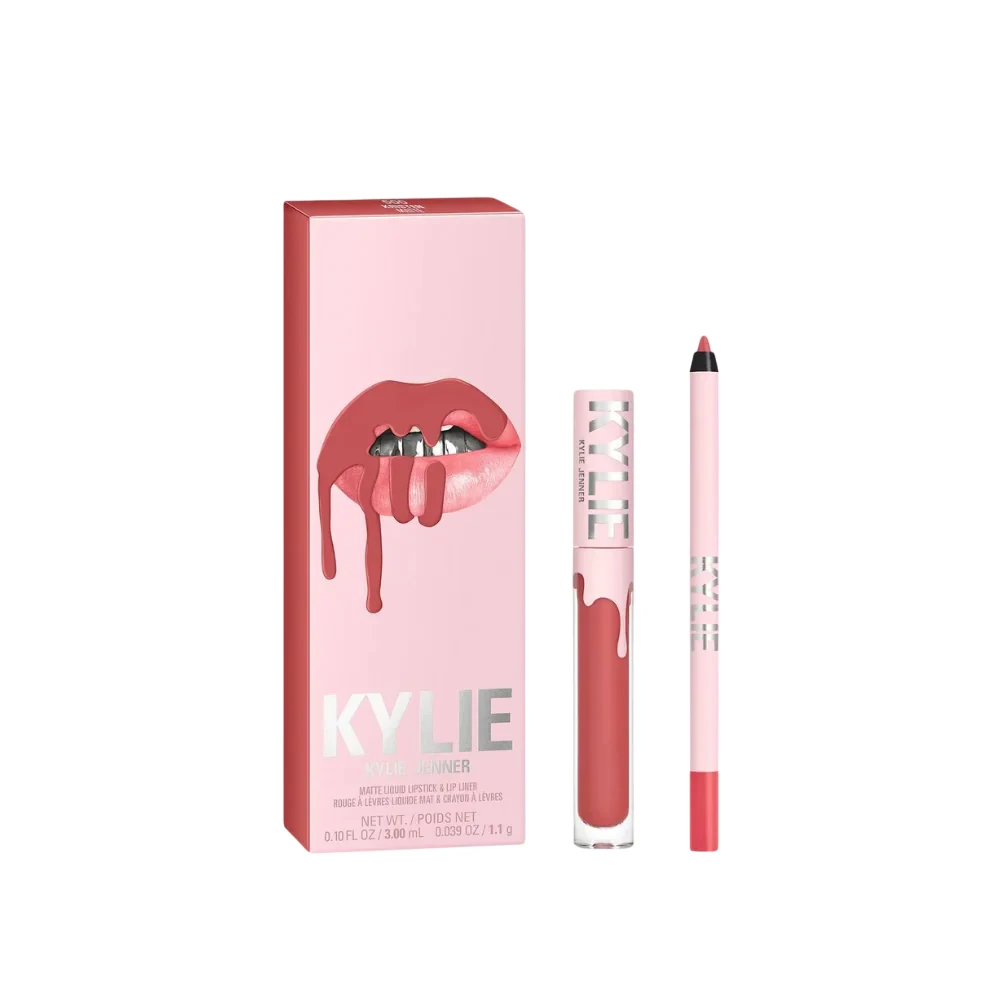 Set Kylie Cosmetics: By Kylie Liquid Lipstick 500 Kristen, 3 ml + By Kylie Pieštukas Lip Liner Kristen 1.1 g