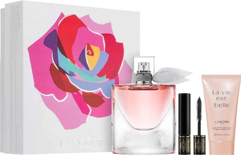 Lancome La Vie Est Belle Gift Box - EDP 50ml, Losjonas kūnui 50ml, and Mini Blakstienų tušas rinkinys 3 vnt
