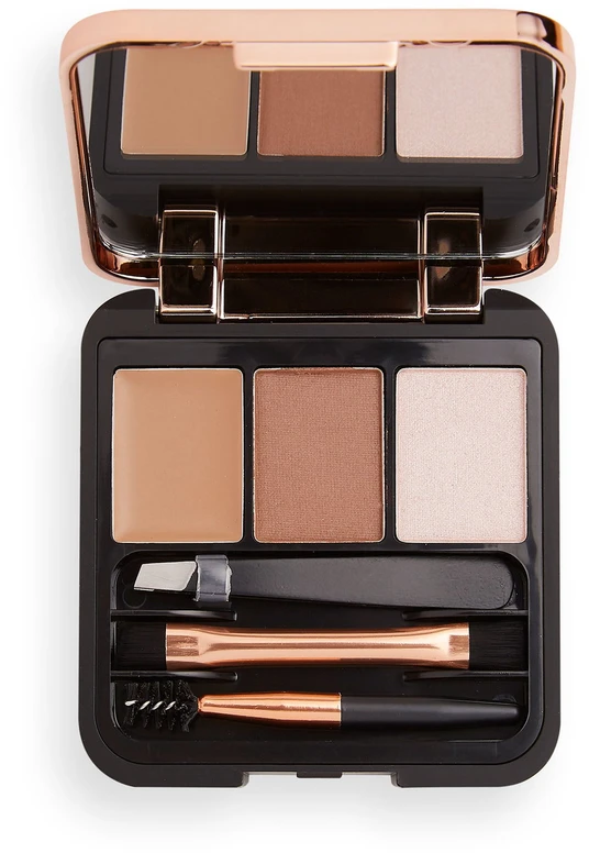 Makeup Revolution London Brow Sculpt Kit rinkinys ir paletė antakiams moterims, 2,2 g