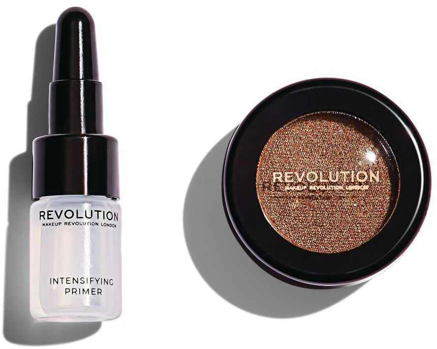Rinkinys Makeup Revolution Flawless Foil Conflict: akių šešėliai + pagrindas