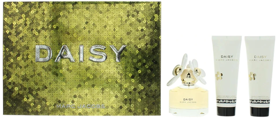 Set Marc Jacobs: Daisy Eau De Toilette For Women, 50 ml + Daisy Hydrating Losjonas kūnui, 75 ml + Daisy Dušo želė All Skin Types, 75 ml