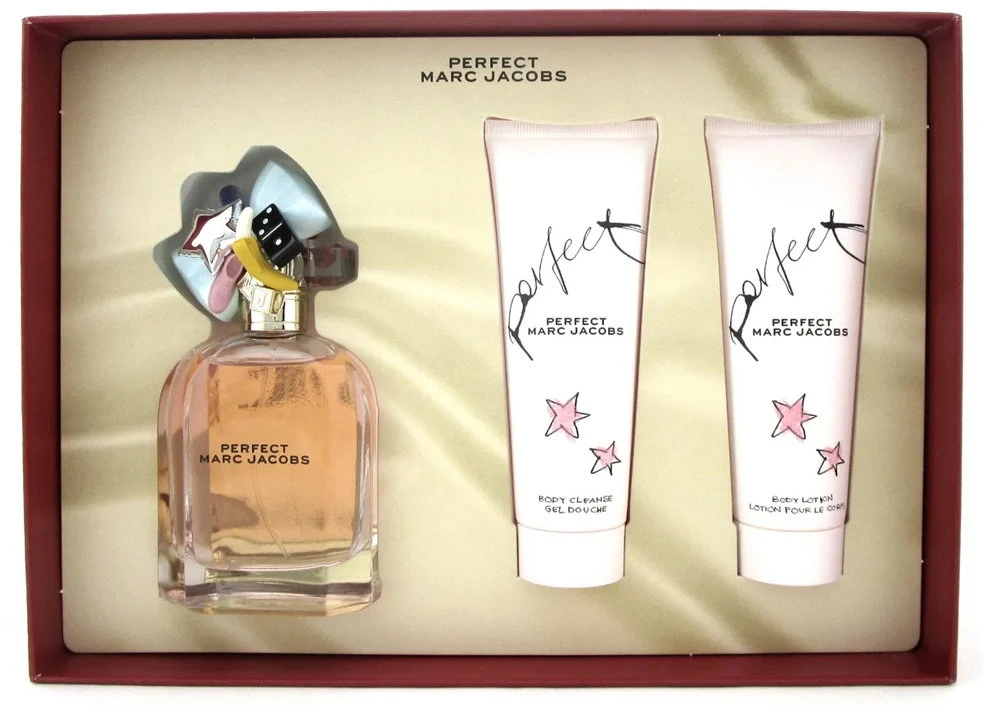 Marc Jacobs rinkinys: „Perfect“, kvapusis vanduo, moterims, 100 ml + „Perfect“, drėkinamasis, kūno losjonas, 75 ml + „Perfect“, kvapusis vanduo, moterims, 10 ml *Miniatiūrinis moterims