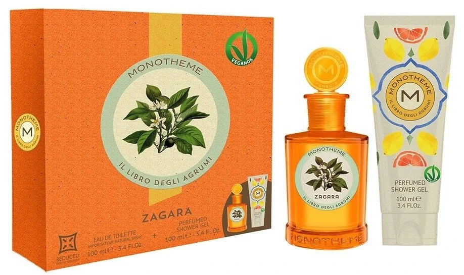 Monotheme Book of Citruses Zagara rinkinys Unisex (EDT, 100 ml + dušo želė, 100 ml)