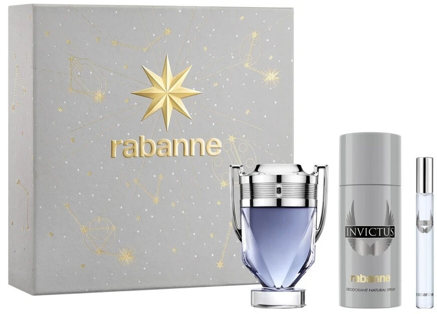 Paco Rabanne Estuche Invictus Eau De Toilette, 100 ml Desodorante, 150 ml Eau De Toilette, 10 ml