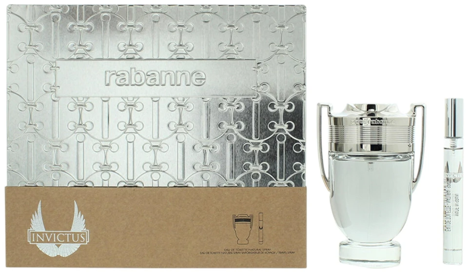 Paco Rabanne Invictus rinkinys vyrams (EDT, 100 ml + EDT,10 ml)