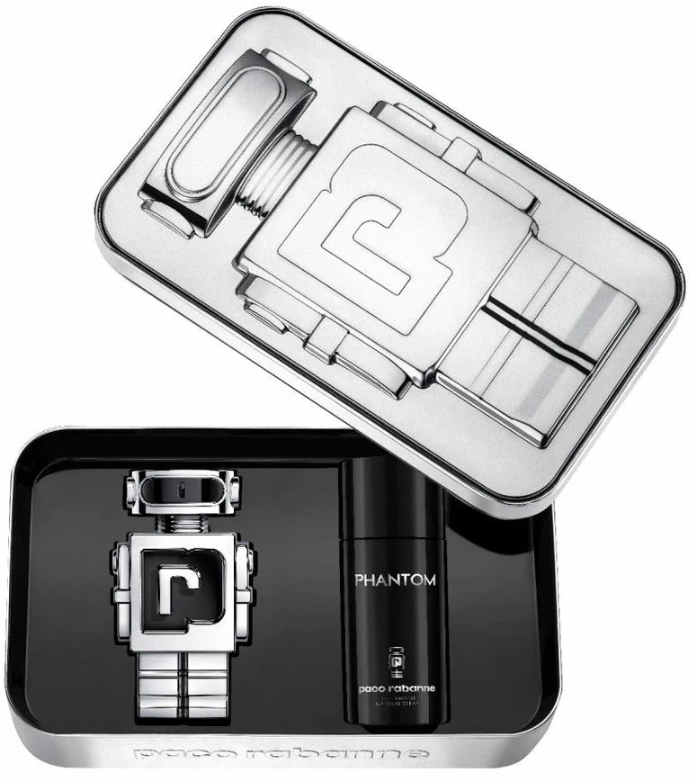 Set Paco Rabanne: Phantom Eau De Toilette For Men, 100 ml + Phantom Dezodorantas Purškiklis For Men, 150 ml