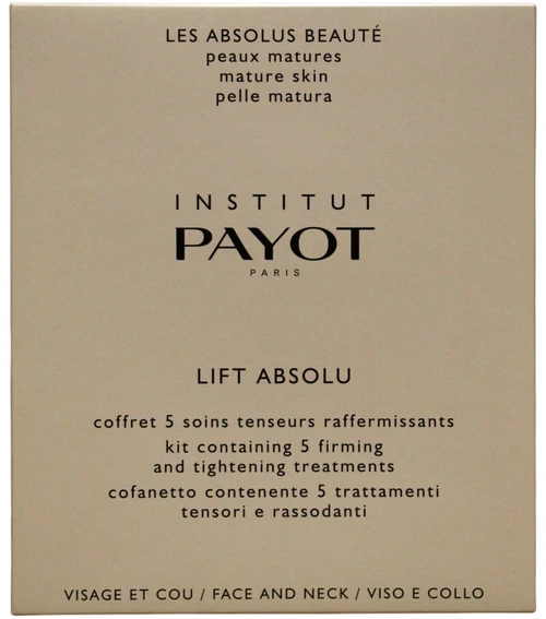 Payot Lift Absolu hidrogelio stangrinamųjų kreminių kaukių rinkinys veidui ir kaklui, 10 vnt.