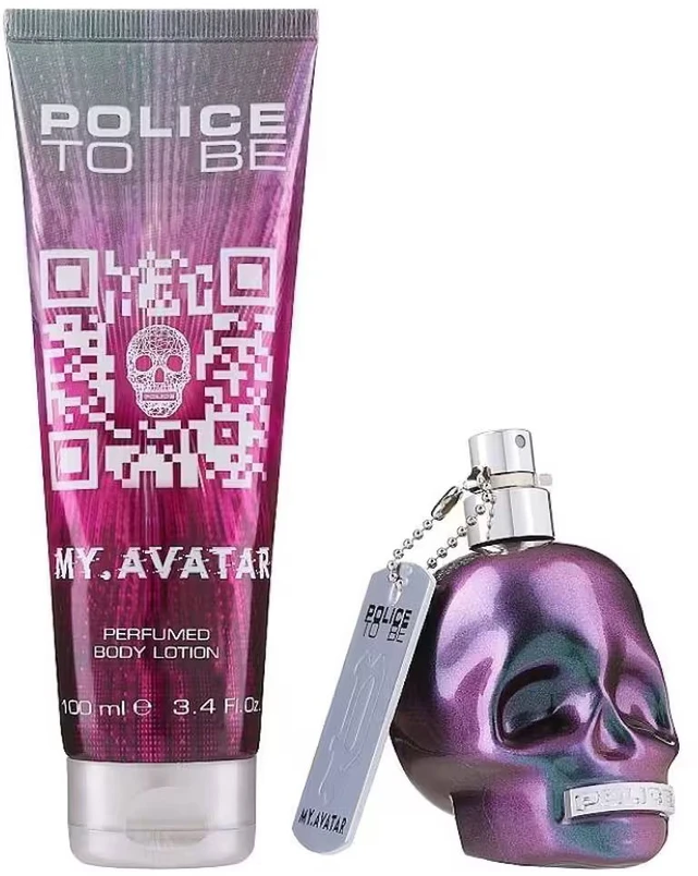 Rinkinys Police: „To Be My Avatar“ drėkinamasis losjonas kūnui, 100 ml + „To Be My Avatar“ kvepalai moterims, 40 ml