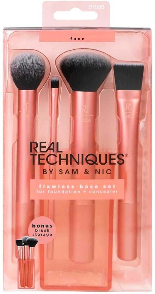 "Real Techniques" nepriekaištingo makiažo šepetėlių rinkinys, 4 dalys