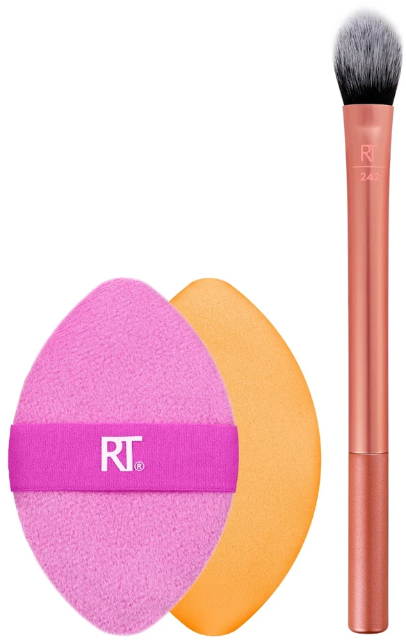 Set Real Techniques: Miracle Makeup Sponge Rožinė + Miracle Makeup Sponge Oranžinis + Real Techniques Eyeshadow 242