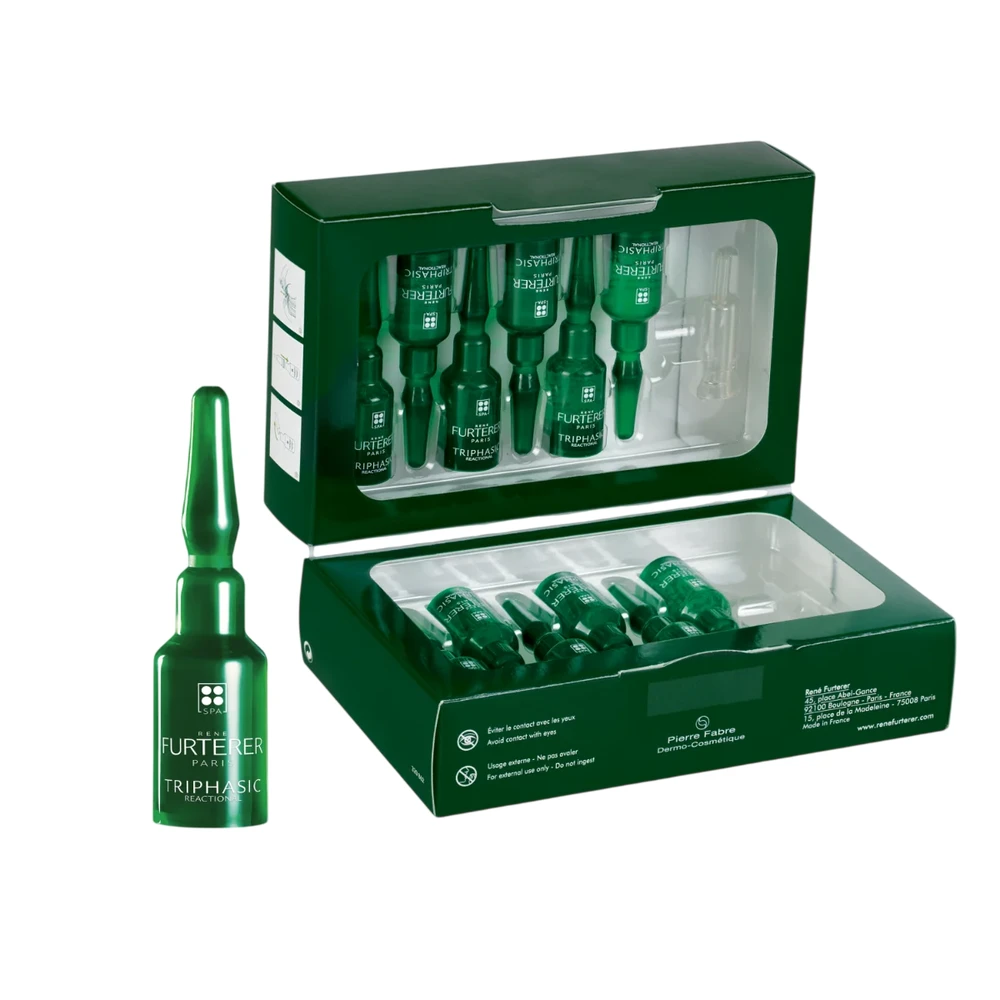 Rene Furterer Triphasic Anti-Hair Loss Treatment ampulės nuo plaukų slinkimo, 12 x 5 ml