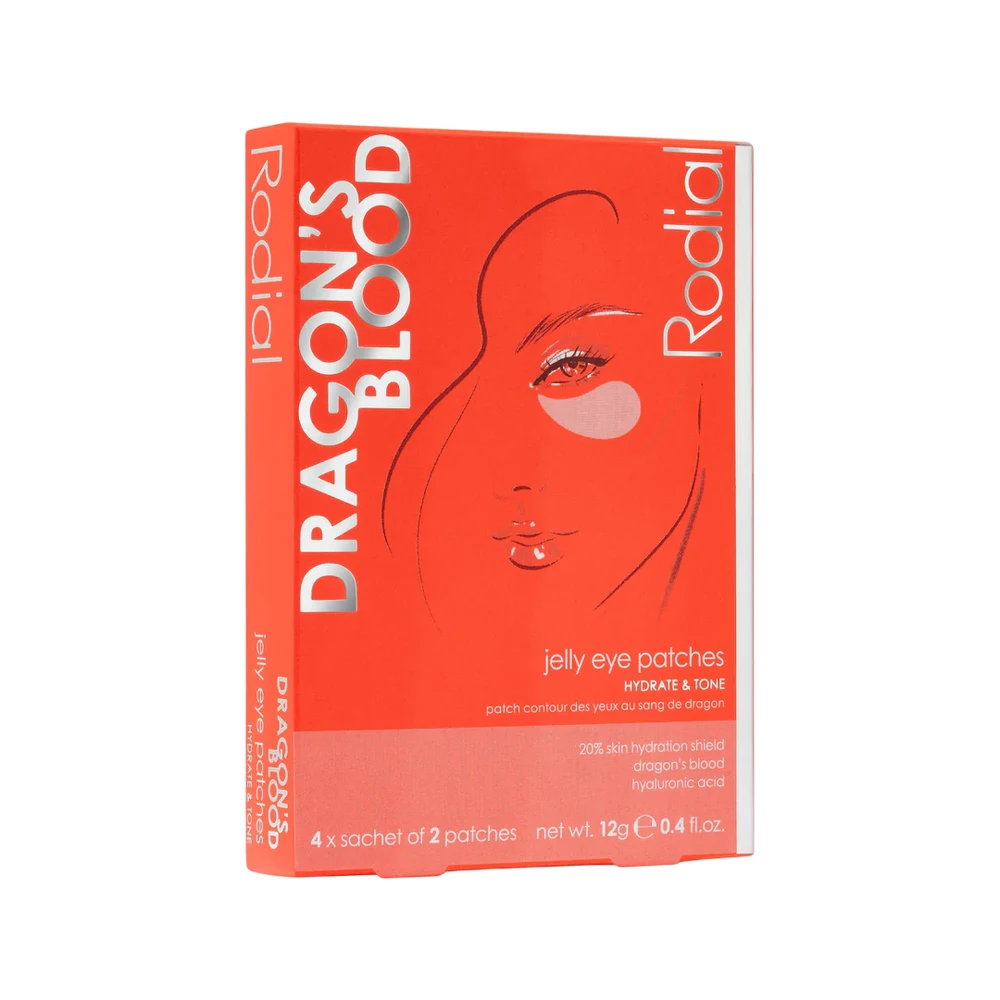 Rodial Dragon's Blood Jelly Eye Patche Set drėkinanti gelinė paakių kaukė, 4 x 3 g