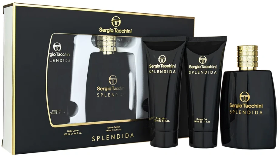 Sergio Tacchini Splendida rinkinys moterims (EDP, 100 ml + dušo želė, 100 ml + kūno losjonas, 100 ml)