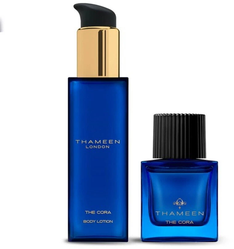 Rinkinys „Thameen London“: „The Cora Extrait De Parfum Unisex“, 50 ml + „The Cora Losjonas kūnui“ kūnui, 100 ml