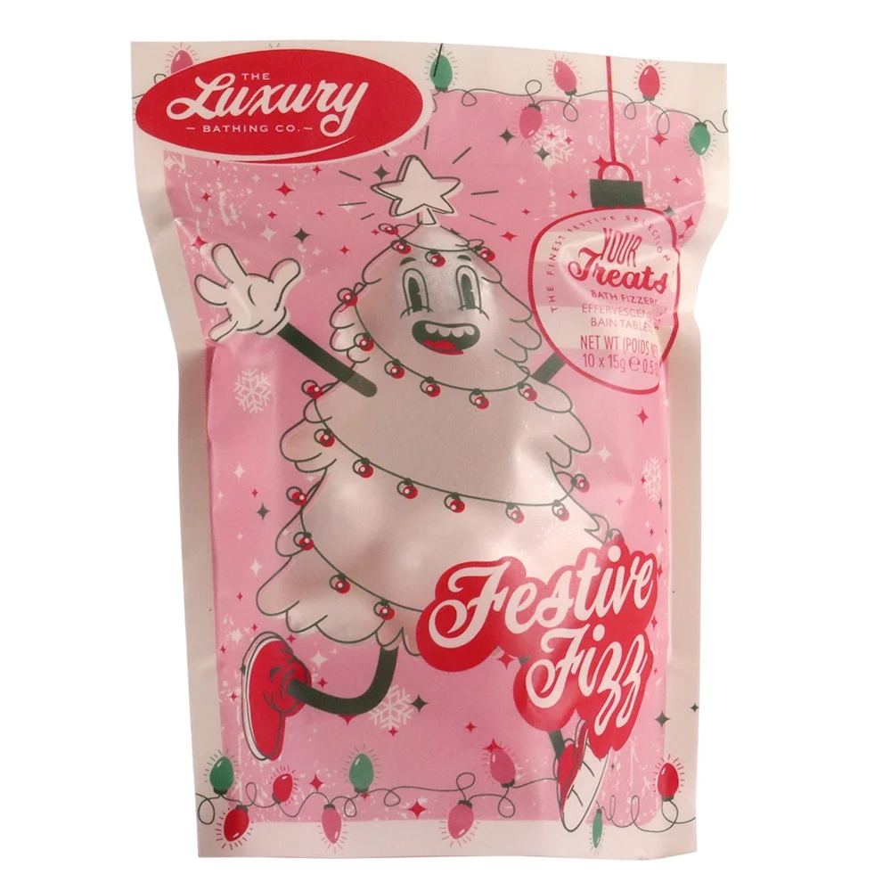 The Luxury Bathing Grace Cole Dovanų rinkinys putojančių vonios tablečių Kalėdiniai saldainiai, Cocoa & Vanilla 10 vnt