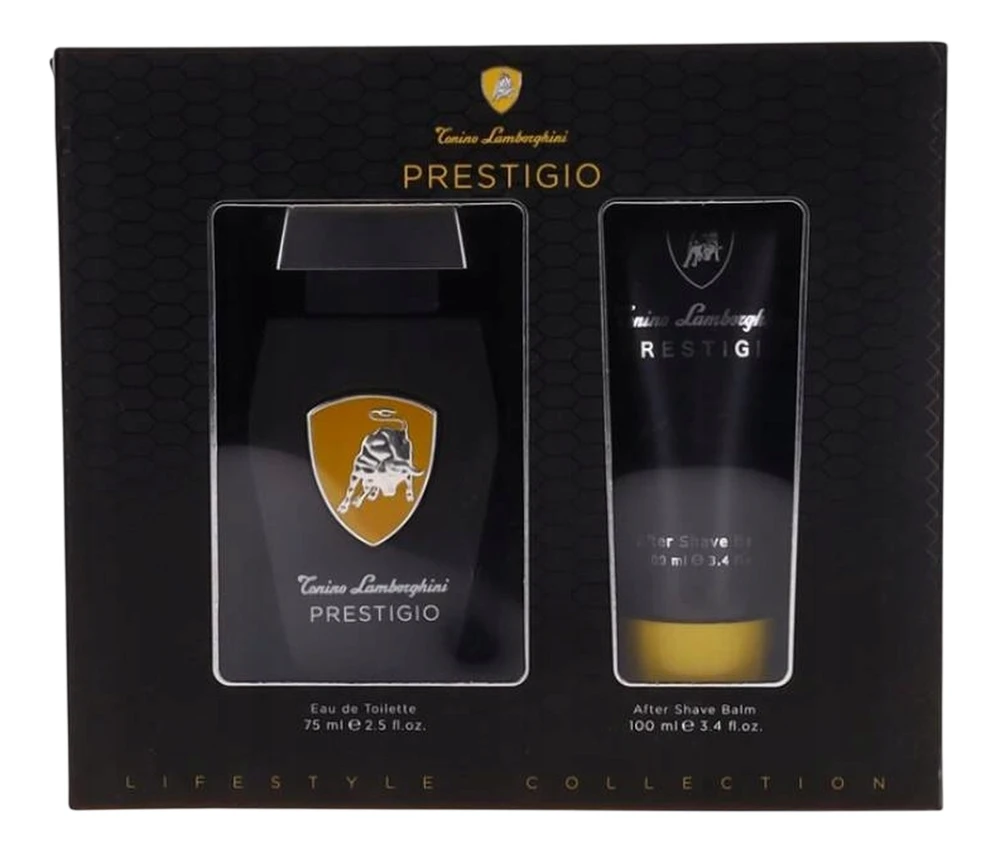 Setas Tonino Lamborghini: Prestigio Eau De Toilette vyrams, 75 ml + Prestigio Refreshing After-Shave balzamas, 100 ml
