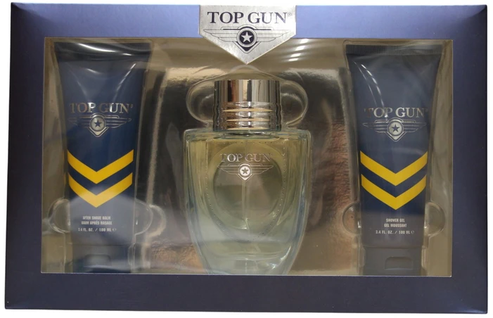 Top Gun Rivet rinkinys vyrams (EDT, 100 ml + kūno ir plaukų prausiklis, 100 ml + balzamas po skutimosi, 100 ml)