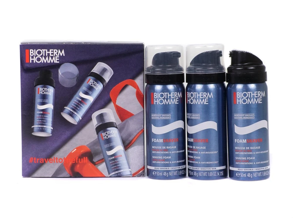Biotherm Travel Trio kelioninis skutimosi putų rinkinys vyrams, 3 x 50 ml