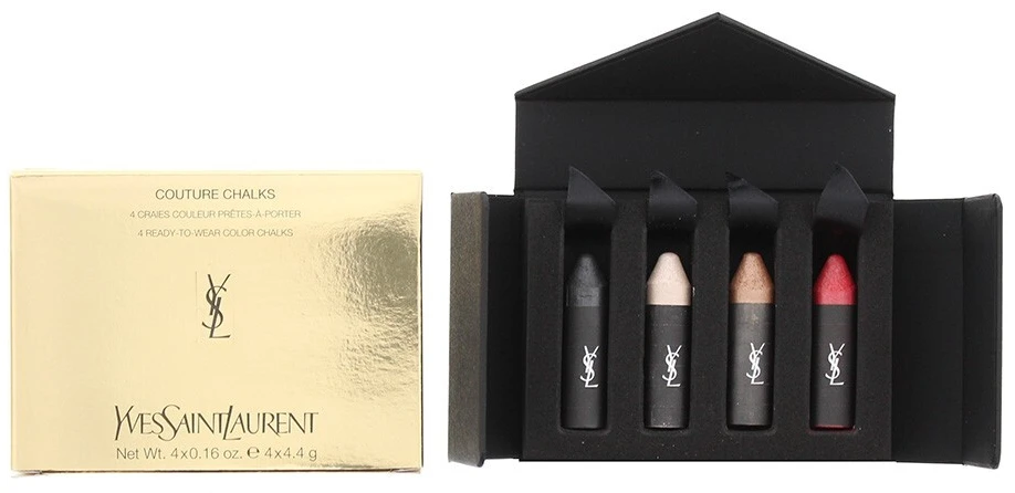 Gift Set Yves Saint Laurent Couture Chalks Kreminis Lipstick & Lūpų blizgis 4.4g each Le Rouge Le Noir Le Nude Le Cuivre, 4 vnt. 17.6 g