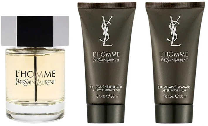 Yves Saint Laurent L´Homme rinkinys vyrams (EDT, 100 ml + balzamas po skutimosi, 50 ml + dušo želė, 50 ml)