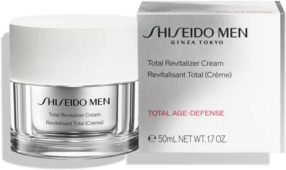 SHISEIDO Men Total Revitalizer Cream drėkinamasis veido kremas vyrams nuo senėjimo požymių, 50 ml