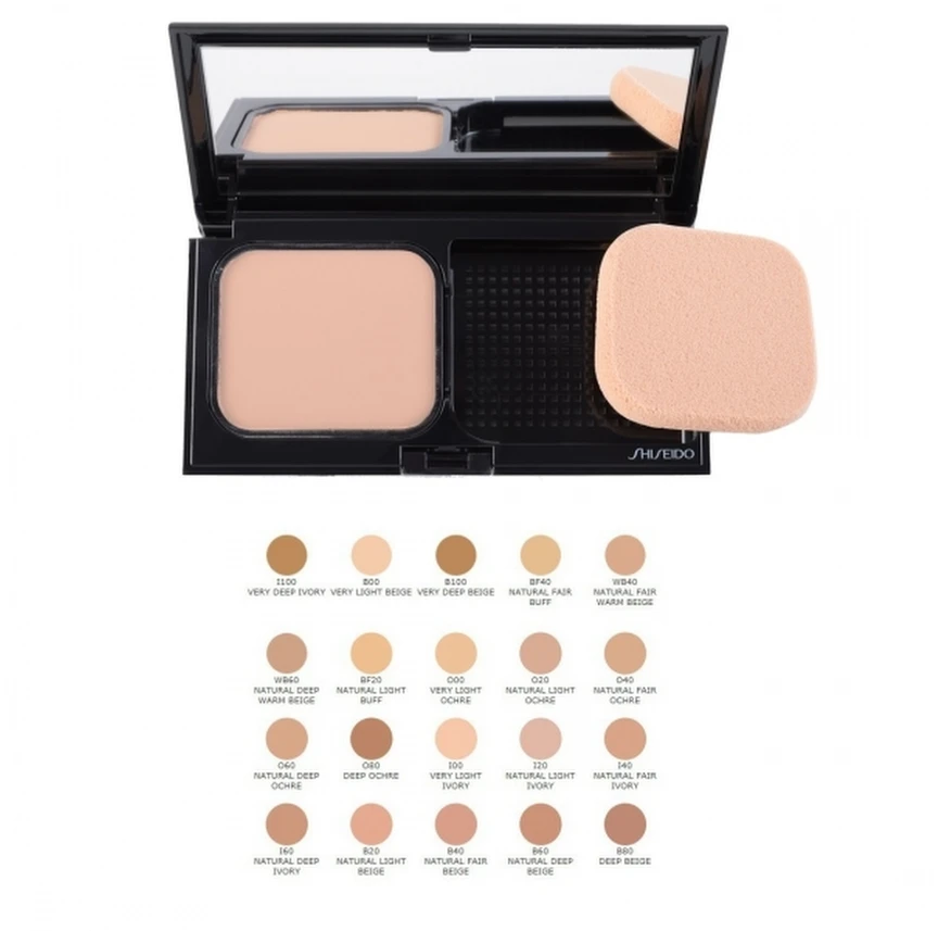 „Shiseido“, skaidrus matinis kompaktiškas makiažo pagrindas, be aliejų, ilgai išliekantis, kompaktiškas makiažo pagrindas, O20, natūrali šviesa ochra, SPF 10, papildomas, 9.8