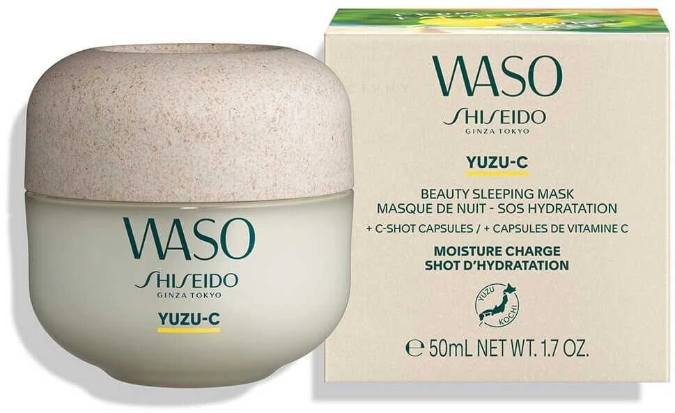 Shiseido Waso Yuzu-C Beauty Sleeping Mask drėkinanti naktinė veido kaukė, 50 ml