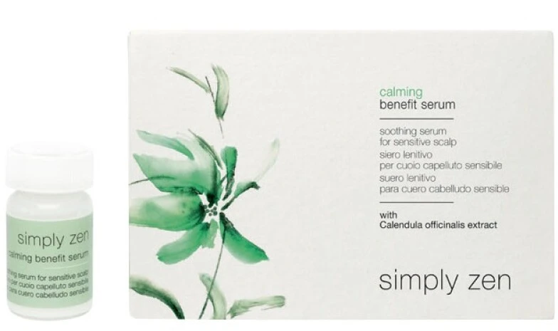 „Simply Zen“ raminamasis nenuplaunamas galvos odos serumas raminimui, 12 vnt., 5 ml