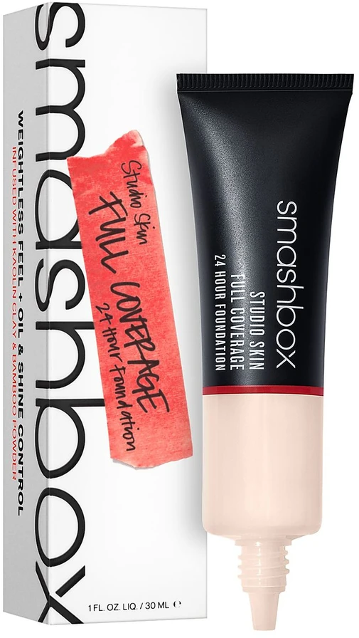 „Smashbox Studio Skin High Cover“ skystas makiažo pagrindas, 1 šviesus, vėsus atspalvis su persikų užuominomis, 30 ml