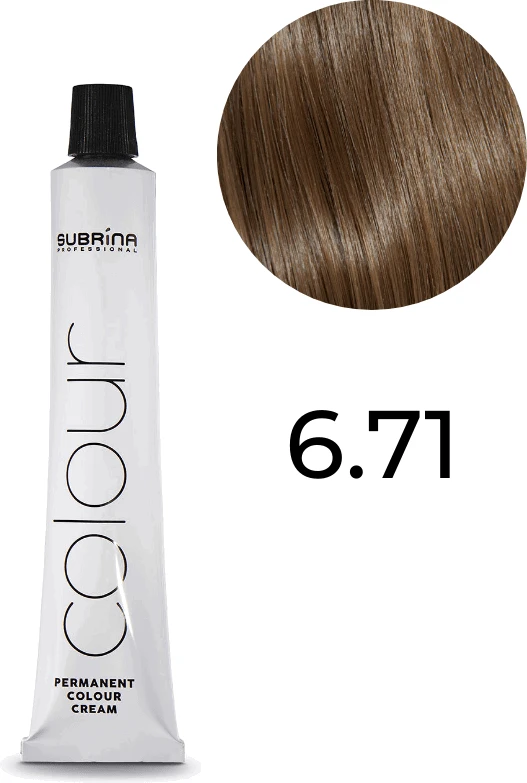 Subrina Professional, Essential Colour, nuolatiniai plaukų dažai, 6/71 tamsiai peleninis kaštonas, skirti šviesiems plaukams, 100 ml, moterims