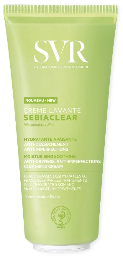 SVR Hydrating valomasis kremas nusilpusiai odai Sebiaclear (Cleansing Kreminis), 200 ml