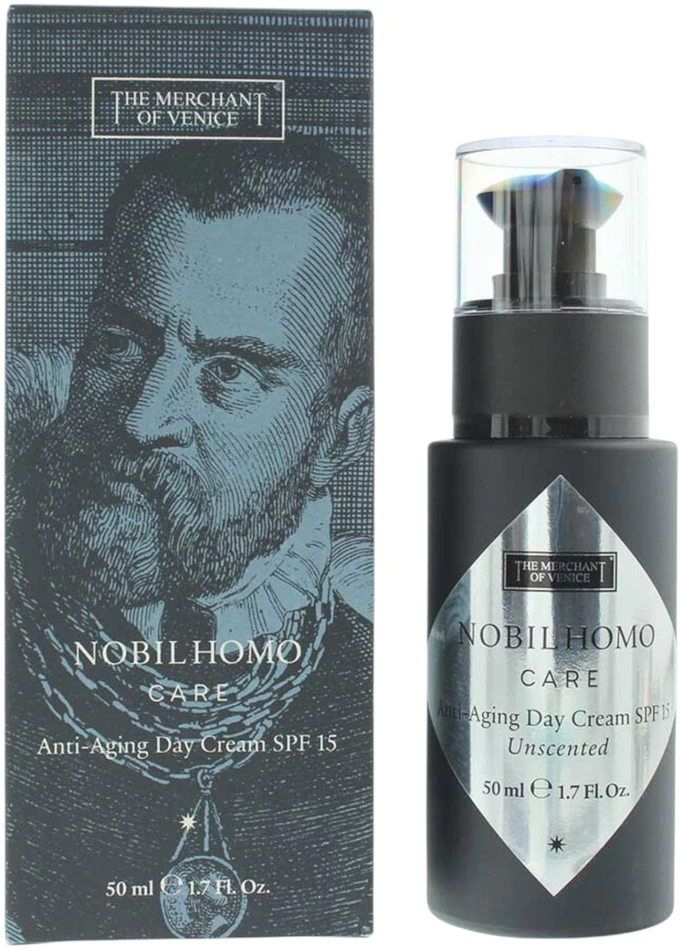 The Merchant Of Venice Nobil Homo Care maitininantis Daily Use Kreminis Face SPF 15, 50 ml