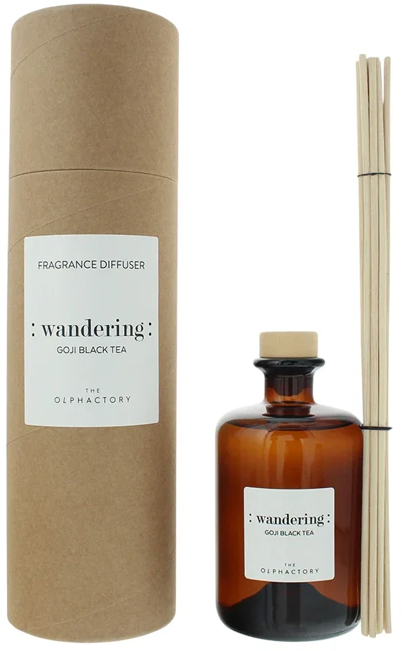 „The Olphactory Wandering Goji Juodas“ arbatos kvapiųjų lazdelių difuzorius su lazdelėmis, 500 ml