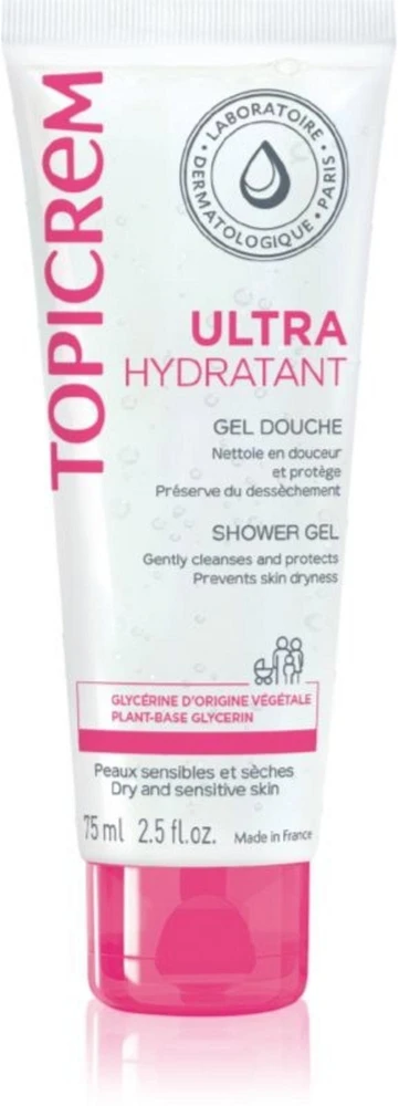 Topicrem Ultra Hydratant Cleansing & Softening Dušo želė Sensitive, 75 ml