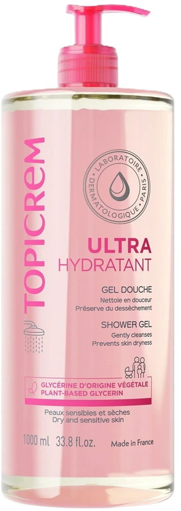 Topicrem Ultra-Moisturizing Dušo želė, 1000 ml
